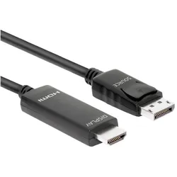 Club 3D HDMI (Typ A) — DisplayPort (3 m), Videokabel, Schwarz