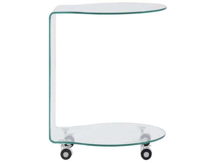 HKLGBVCR Couchtisch aus Hartglas, 45 x 40 x 58 cm, mit Rollen