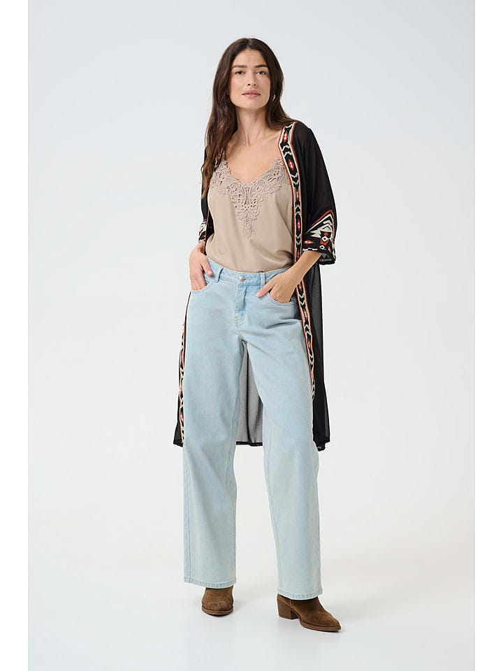 Cream Kimono in Schwarz - onesize