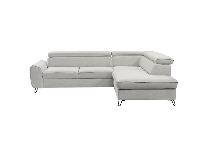Stylife Ecksofa, Hellgrau, Metall, Ottomane rechts, Eckteil, L-Form, 250x200 cm, Stoffauswahl, seitenverkehrt erhältlich, Wohnzimmer, Sofas & Couches, Wohnlandschaften, Ecksofas
