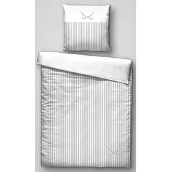 Bettwäsche SANSIBAR Satin (BL 200x200 cm) - silber - BL 200x200 cm