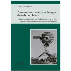 Dezentrale erneuerbare Energien damals und heute. Genossenschaftliche Elektrifizierung in den 1920er, Fachbücher von Ann-Morla Meyer