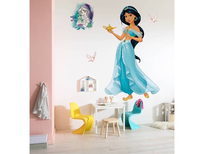 Papier peint en intissé Jasmine XXL 127 x 200cm Bleu