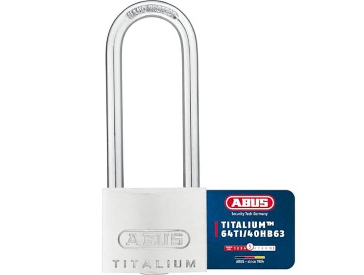 ABUS 64TI/40HB63 40 x 63mm Titalium hangslot met lange beugel Keyed KA6411, ABUKA54582