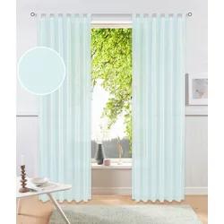 Gardine OTTO HOME "XANA" Gr. 2, hellblau, B:145cm H:175cm, Voile, Polyester, Gardinen, Gardine, Bestseller, einfarbig, 1 Schal, pflegeleicht, preiswert