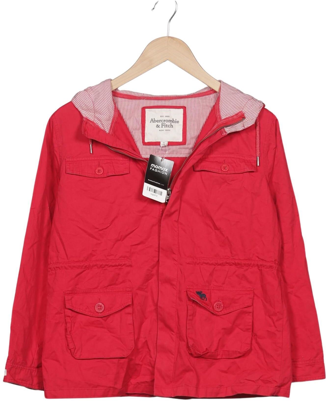 Abercrombie & Fitch Damen Jacke, Rot, Gr. S, Baumwolle - Second Hand