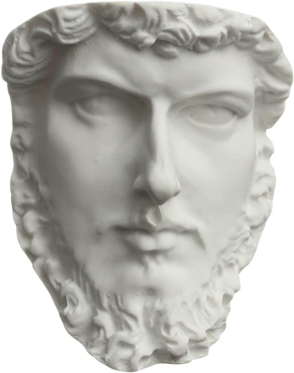 Romeinse Buste Standbeeld Griekse Mythologie Decoratie Wit 5,5-7 cm