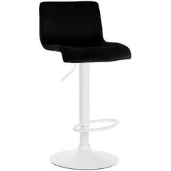 CLP Barhocker Hover Samt W   Farbe: schwarz, Material Gestell: Metall matt weiss