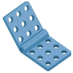 Makeblock Winkel 120 Grad 3x3-Loch, 18x M4-Bohrungen, zentrale Ø 3,3 mm Bohrung, Aluminium eloxiert
