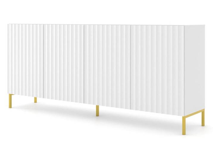Homlando Komoda Wave\, 200 cm\, frene blanc mat