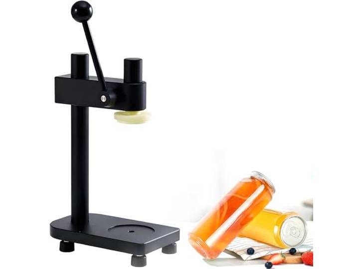 HENGCMM Dosenverschlussmaschine Manuelles Einmachglas-Verschließgerät, höhenverstellbar, Höhe von 30–160 mm und Durchmesser von 51 mm (2,2 Zoll), für Aluminium- und Kunststoffdosen Black