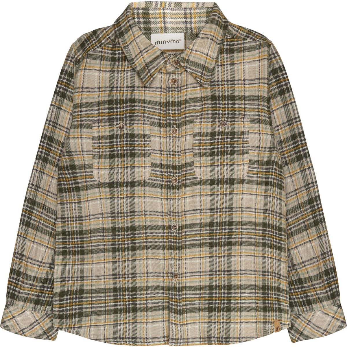 Minymo Shirt LS Check feather gray (1206) 140 134442-1206-140