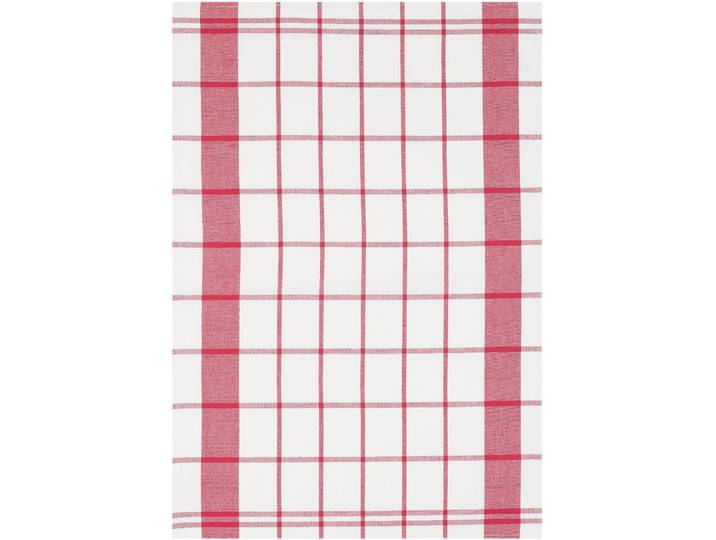 Geschirrtuch STUCO karo , rot (rot, weiß), B:50cm L:70cm, 100% Baumwolle, Geschirrtücher, Geschirrtuch