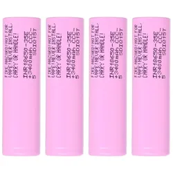 4x Samsung INR18650-35E 18650 Akku 3,6V 3500mAh Flat-Top
