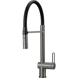 Neuesbad Spültischarmatur mit flexiblem Auslauf, 2-Funktion Brause, Titan NB1DEBRMD72M1