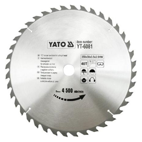 Yato TCT BLADE FOR WOOD 350X40TX30 MM (YT-6081)