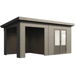 Wolff Finnhaus WPC Gartenhaus Tona 5024 - 28 mm Anthrazit