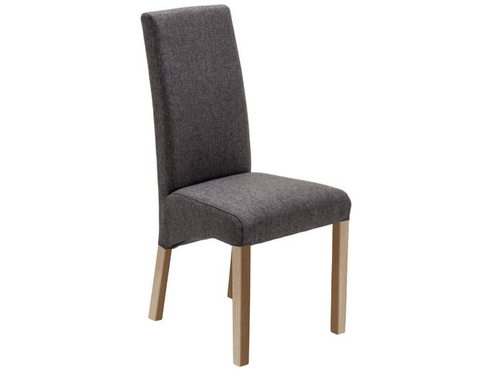 Carryhome Stuhl, Anthrazit, Sonoma Eiche, Eiche, massiv, eckig, 47x102x57 cm, Beinauswahl, Stoffauswahl, Esszimmer, Stühle, Polsterstühle