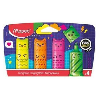 Maped KAWAII MINI Textmarker farbsortiert, 4 St. (4x) (743609)