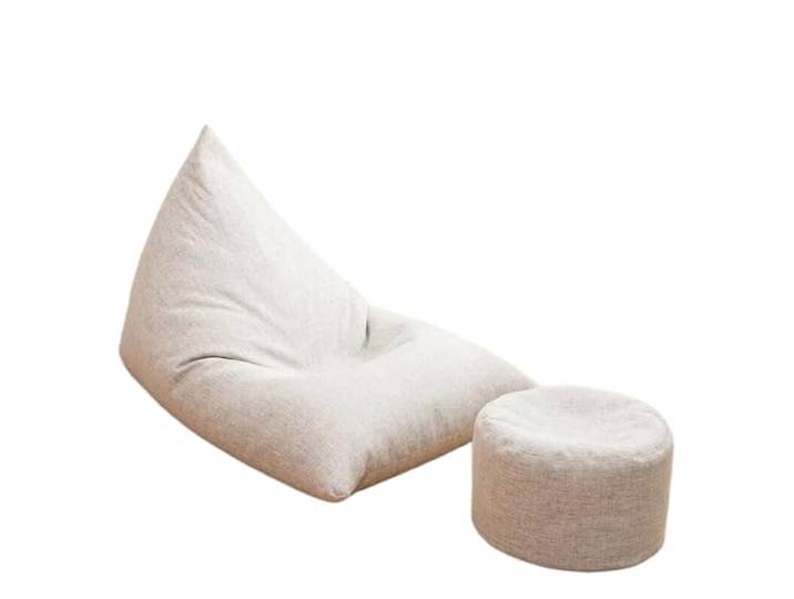 Xumh2024-3 Sitzsack Einzelner Sitzsack, Lazy Sofa, Kleiner Apartment-Bodenstuhl for Wohnzimmer, Lounge-Stuhl(Weiß,Groß)
