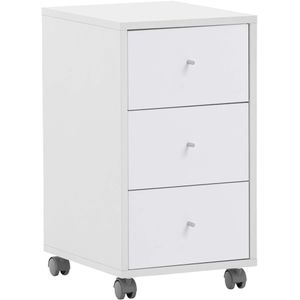 Möbelpartner Rollcontainer Serie 400, Holz, mit 3 Schüben, weiß