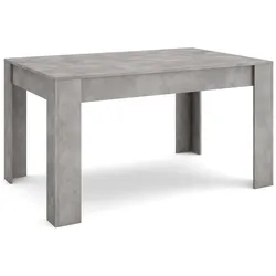 SKRAUT HOME Esstisch, Küche, Esszimmer, 140x90x76cm, Für 6 Personen, Küchentisch, Moderner Stil, Zementgrau _ 487_3