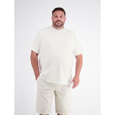 T-Shirt LERROS "T-Shirt in Cool & Dry Qualität, große Größen", Herren, Gr. 5XL, weiß (broken weiß), 75% Baumwolle, 25% Polyester, Rundhals, Shirts T-Shirt