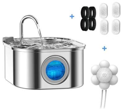 Uplifted Finds Stainless Steel Pet Water Feeder Auto Cat Fountain Smart Dog Water Dispenser premium Version