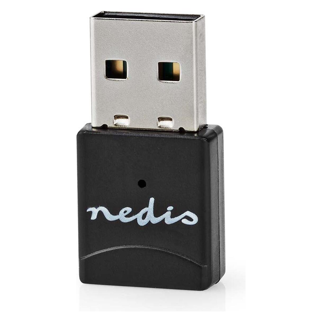Nedis Netzwerk-Dongle - Wi-Fi - AC600-2.4/5 GHz (Dual Band) - USB2.0 - Wi-Fi Speed total: 600 Mbps - (USB 2.0) (WSNWM610BK)
