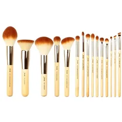 Schminkpinsel, Bambus Makeup Pinsel Set Vegane Makeup Pinsel Kosmetik Pinsel Lidschatten Pinsel Puder Foundat (Set)