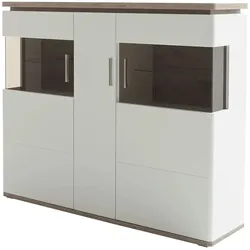 uno Highboard  Parez , weiß , Maße (cm): B: 150 H: 124 T: 38.0
