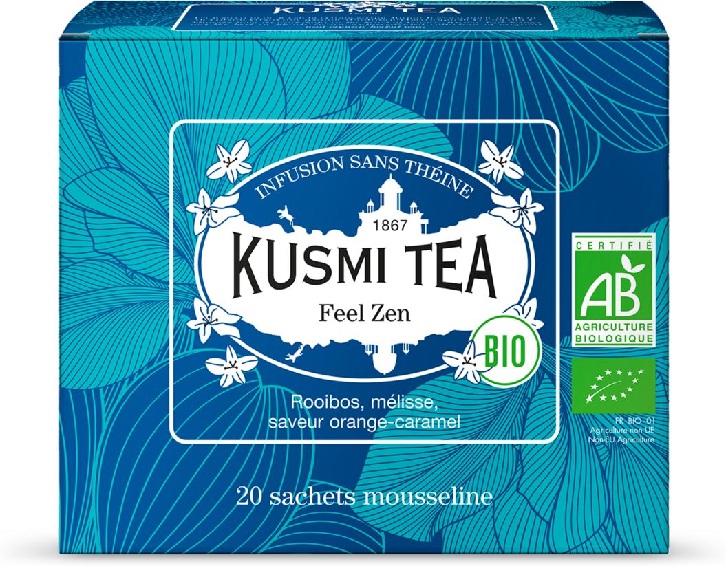 Feel Zen - Kräutertee Rooibos, apfel, melisse, karamell, bio - Kusmi Tea