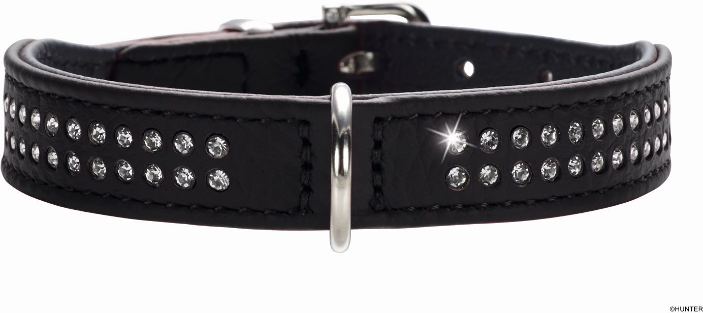 DOG SPORT HUNTER Halsband Diamond Petit XS (30), schwarz
