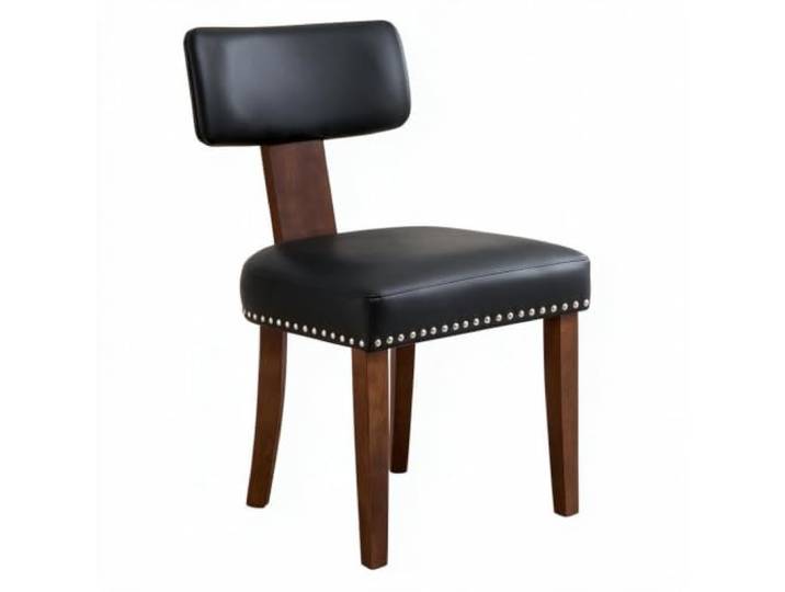 GarveeHome Esszimmerstühle 6er-Set Leder Massivholzgestell Ziernieten Ergonomische Rückenlehne, Gepolsterte Sitzfläche, Stabiler Stand, Pflegeleicht, Küche