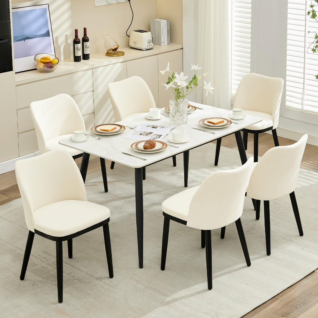 George Oliver Side Chair Beige 78cm H X 48cm W X 51cm D