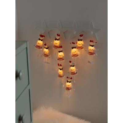 KONSTSMIDE LED-Lichterkette, bunt, Dioden 10 Stk. Flammen 10 Stk., Gesamtlänge 6,35m, Lichterketten, LED Dekolichterkette, mit An/Aus-Schalter, 10 warm weiße Dioden