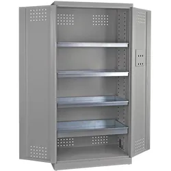 PROREGAL Gefahrstoffschrank | HxBxT 192x92x58cm | Lichtgrau