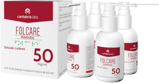 Folcare Minoxidil Queda de cabelo 4 x 60 ml