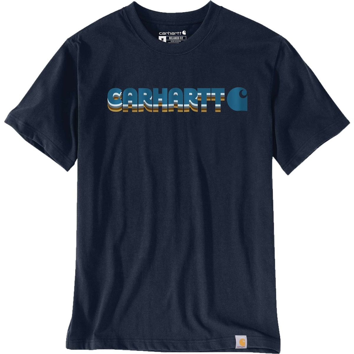 Carhartt Irvine Relaxed Layered Logo T-shirt navy (I26) L REG 107318-I26LREG