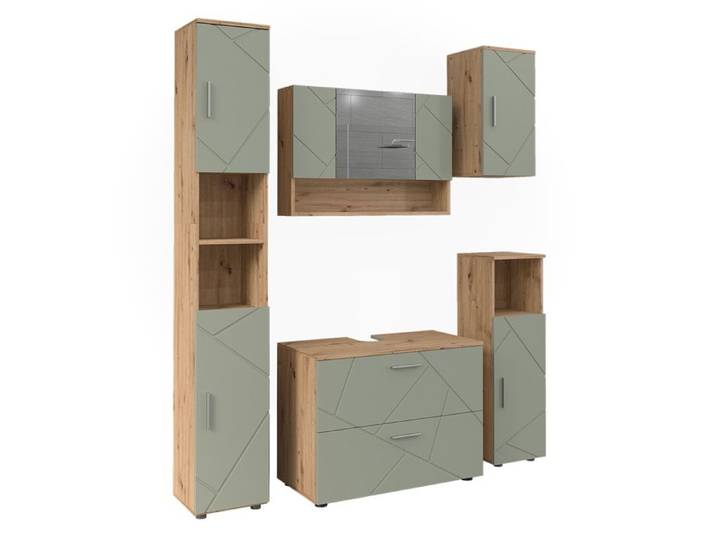 Meubles bain Irma 5 pièces Vert sauge Vicco 59138