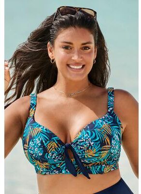 Plus Size Women's Confidante Bra Sized Underwire Bikini Top by Swimsuits For All in Vibrant Palm Pink (Size 42 DD)