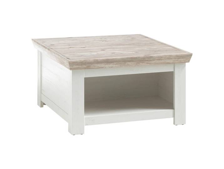 Mid.you Couchtisch, Hellbraun, Pinien, quadratisch, 86x48x86 cm, offenes Fach, Wohnzimmer, Wohnzimmertische, Couchtische