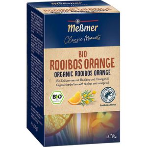Meßmer Tee Classic Moments Rooibos Orange, Bio, Rooibostee aus Südafrika mit Orangenöl, 36 g, 18 Beutel