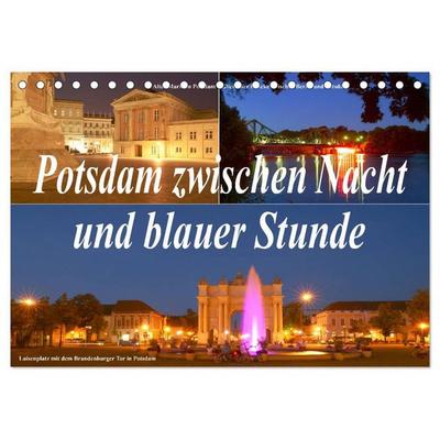 Potsdam zwischen Nacht und blauer Stunde (Tischkalender 2027 DIN A5 quer), CALVENDO Monatskalender
