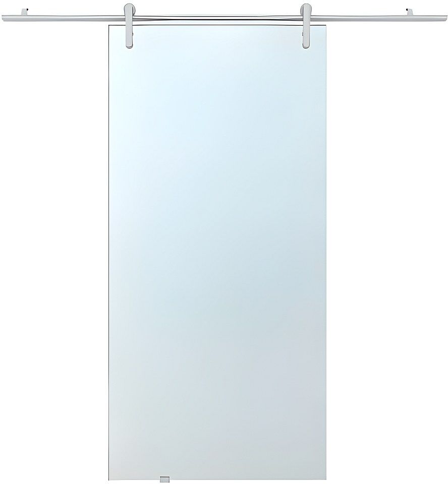 Vente-unique Schiebetür mit Laufschienensystem - 205 x 73 cm - Sicherheitsglas - CLEAVER