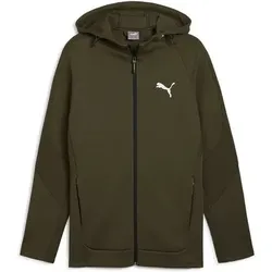 PUMA Herren Kapuzensweat EVOSTRIPE Full-Zip Hoodie DK, Größe S in Grün Grün