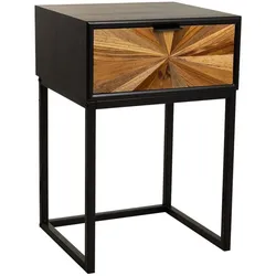 NACHTTISCH aus Holz, schwarz, 40x36x60cm