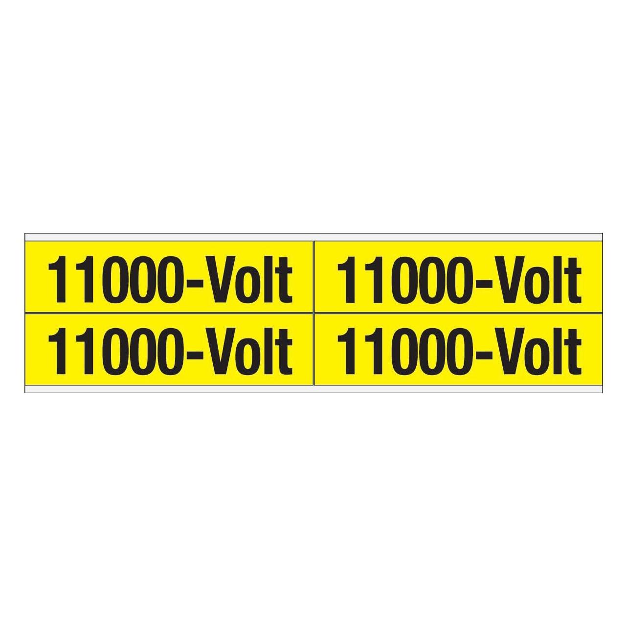 Brady Kennzeichnungen für Leitungen und Stromspannung, 11.000 Volt (VOLTAGE MARKERS CV 11000-B)