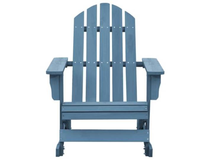 FDSAQOPT Adirondack Schaukelstuhl Massivholz Tanne Blau Robustes Gestell, witterungsbeständig, pflegeleicht, ergonomisch, 110 kg pro Sitzplatz