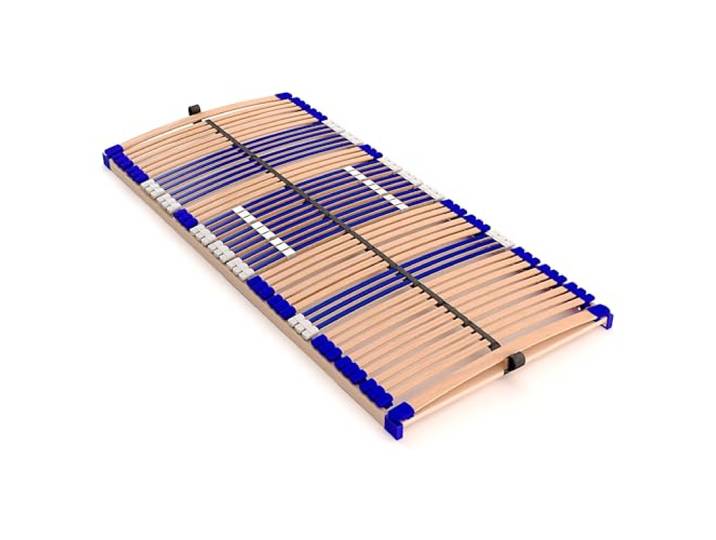 stabiler Lattenrost 100% BUCHE Lattenrahmen - nicht verstellbar, starr - SCHULTERFRÄSUNG, 7 Zonen, 44 Federleisten, Härte-Regulierung, Mittelgurt - FIX COMFORT 44® - fertig montiert (110x200cm)
